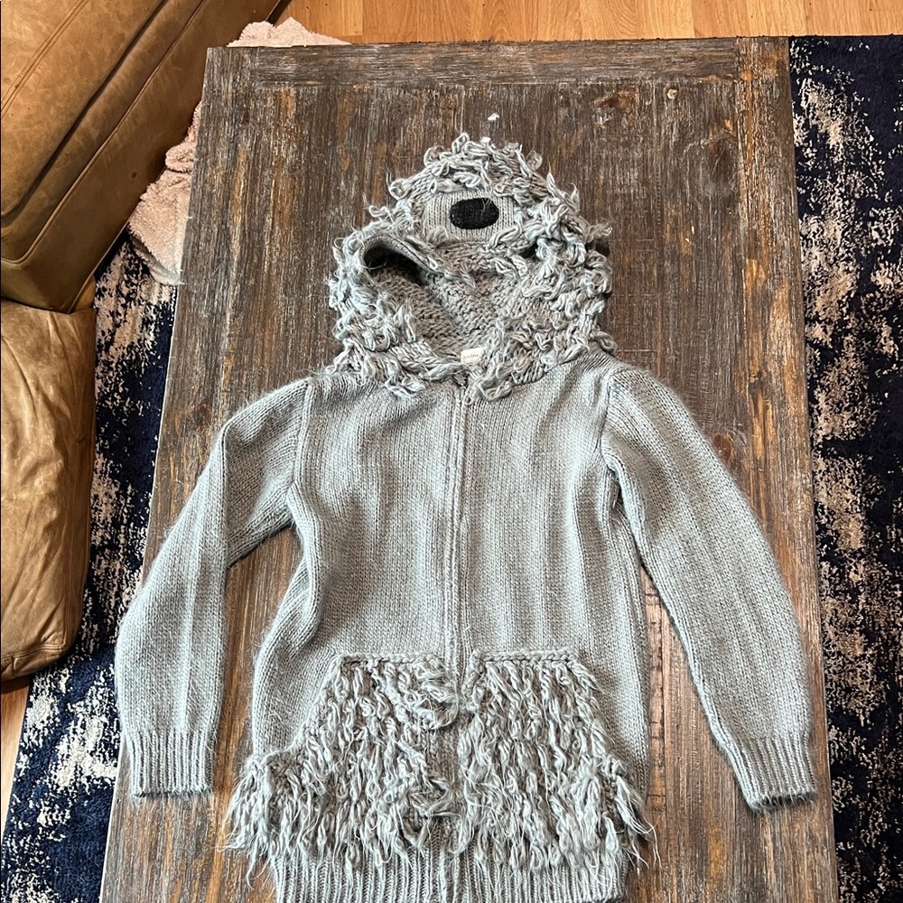 Cozy Gray Hooded Cardigan Sweater